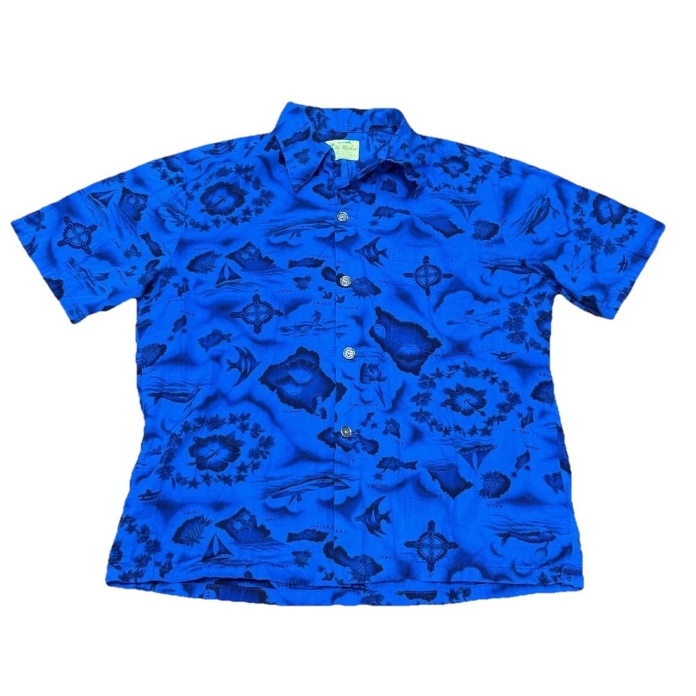Vintage 60's/70's Authentic Ui-Maikai Hawaiian‎ Shirt Cotton Button Up Shirt M/L